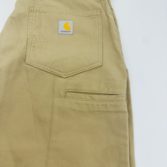 Carhartt Relaxed Fit Khaki Rugged Flex/Carvas 5-Pocket Work Pant (Size: 33x28) - Picture 12 of 13
